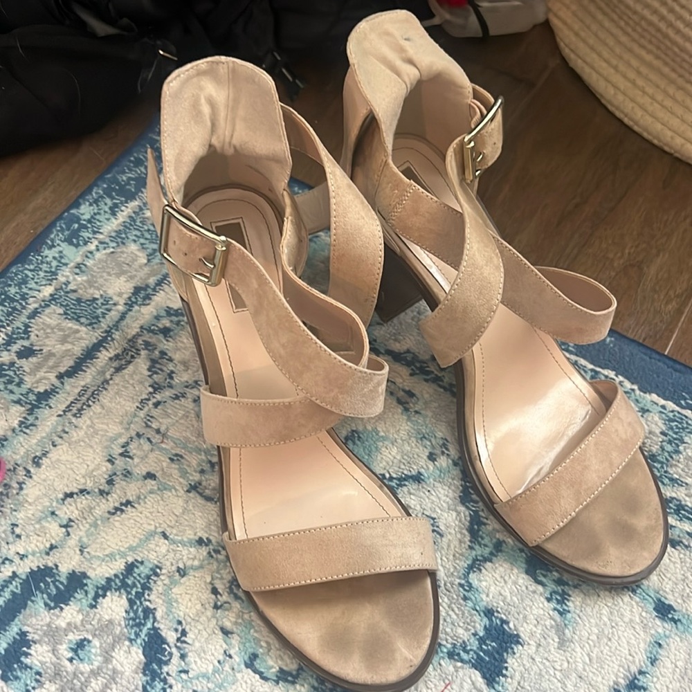nude strappy heels